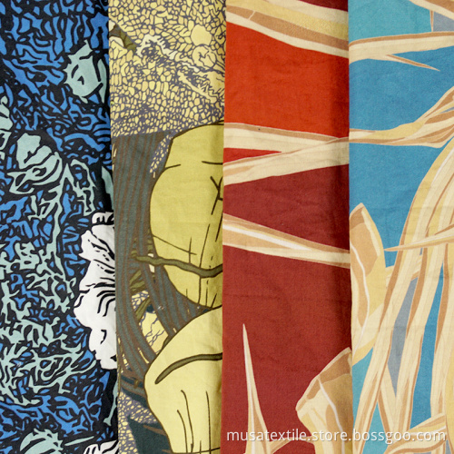 Print Woven 100% Cotton Poplin Fabric